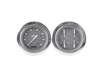 Classic Instruments Chevy Truck Classic Instruments SG Series SpeedTachular Analog Gauge Kit, Five Inch, Gray Face With White Pointers, 1954-1955 First Series