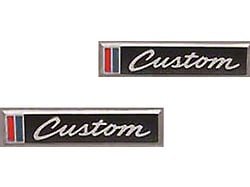 Chevy Truck Custom Door Emblems, Custom, 1967-1968