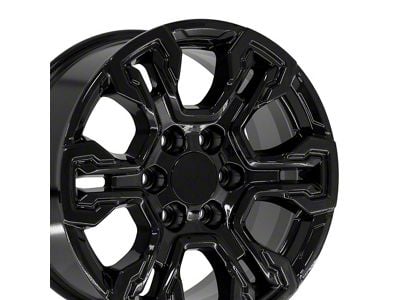 CV65 Gloss Black 6-Lug Wheel; 18x8.5; 26mm Offset (88-99 C1500, K1500)