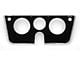 Chevy Truck Dash Bezel, 3-Hole, With Chrome Edges, Black, 1969-1972