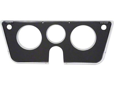 Dash Gauge Bezel; Black and Chrome (67-72 Blazer, C10, C20, Jimmy, K10, K20, Suburban)