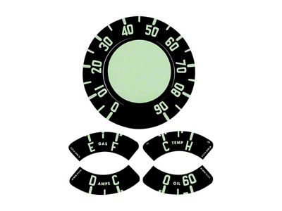 Gauge Decal; Black (54-Early 55 Chevrolet/GMC Truck)