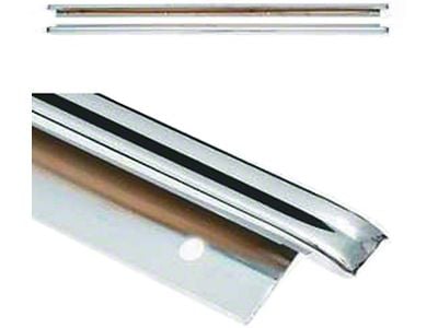 Door Panel Trim Moldings,Chrome,Pair,67-72