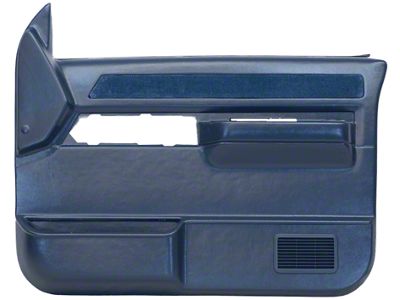 Chevy-GMC Truck Door Panels, Front With Includes Padded Arm Rests, Window Crank Panel, Coordinated Cloth Inserts, 1988-1994