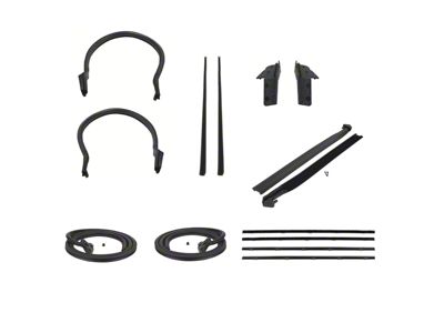 Door Weatherstrip Seal Kit with Chrome Beltlines and Press-on Door Seals (69-72 Blazer, Jimmy)