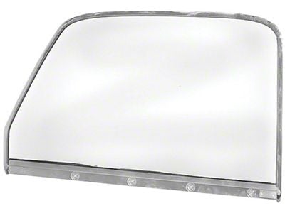 Chevy Truck Door Window Frame, Chrome, With Glass, Right, 1947-1949