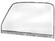 Chevy Truck Door Window Frame, Chrome, With Glass, Right, 1947-1949