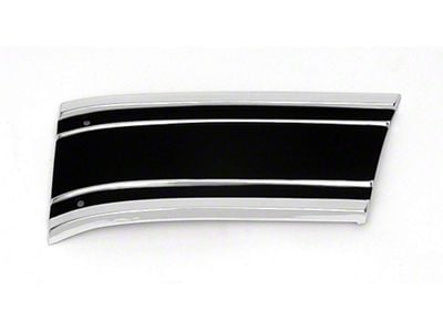 Fender Molding,w/Blk Insert,Lwr,Frt,Lf,Custom Sport,69-72