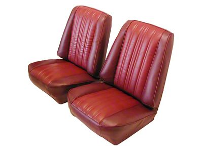 Front Low Back and Rear Bench Seat Upholstery Kit without Seat Belt Cutouts; Black Vinyl/Silver Velour (73-87 Blazer)