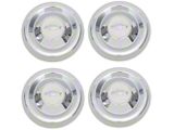 Chevy Truck Hub Cap Set, Chrome, With Bombay Ivory Painted Details, 1955-1956