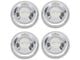 Chevy Truck Hub Cap Set, Chrome, With Bombay Ivory Painted Details, 1955-1956