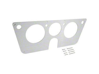 Instrument Panel Overlay; 3-Gauge; Brushed (69-72 C10, C20 , K10, K20 , Blazer, Jimmy, Suburban)