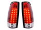 LED Tail Lights; Chrome Housing; Red/Clear Lens (88-98 C1500, C2500, C3500, K1500, K2500, K3500)