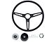 OE Style Comfort Grip Steering Wheel; Black and Black (67-72 Blazer, C10, C20, Jimmy, K10, K20, Suburban)