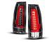 Sequential LED Tail Lights; Black Housing; Clear Lens (88-00 C1500, C2500, C3500, K1500, K2500, K3500)