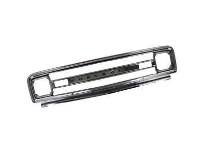 Steel Grille Frame with Chevrolet Lettering; Chrome (69-70 Blazer, C10, Jimmy)