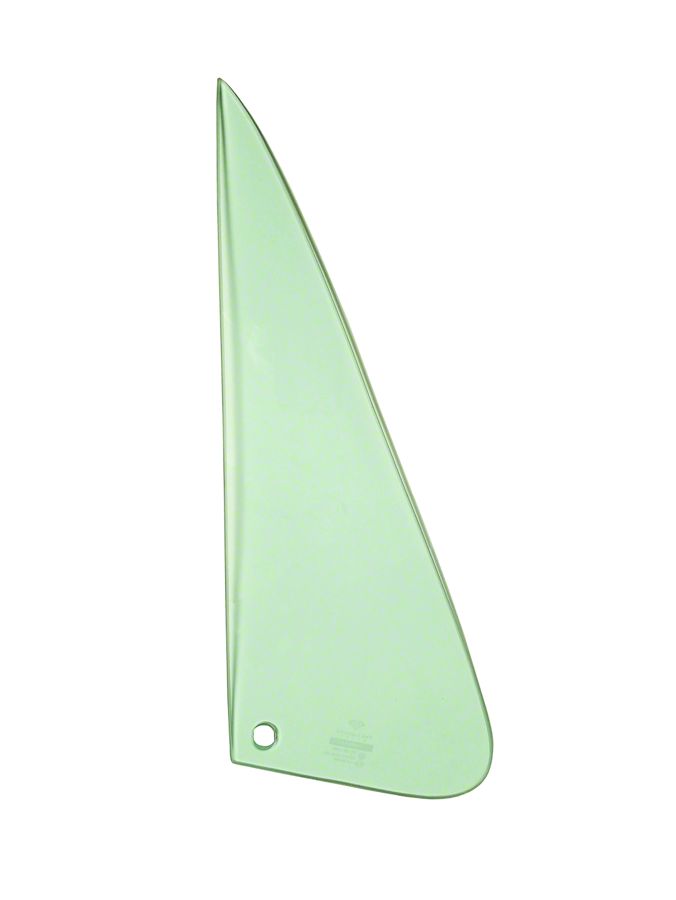 Ecklers Tempered Vent Window Glass; Passenger Side; Green Tint (73-80 ...