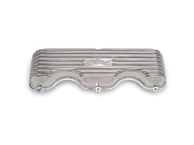 Chevy Truck Valve Covers, 348 & 409ci, Polished Aluminum, Edelbrock, 1958-65