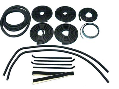 Chevy Truck Weatherstrip Kit, For Small Rear Glass, With Stainless Steel Molding, 1960-1963