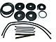 Chevy Truck Weatherstrip Kit, For Small Rear Glass, With Stainless Steel Molding, 1960-1963