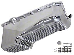 Chevy V8 Small Block Aluminum Stock Capacity Oil Pan, Retro Finned