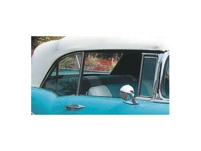 Chevy Vent Window, Installed In Frame, Clear, Convertible, Right, 1955-1957 (Bel Air Convertible)