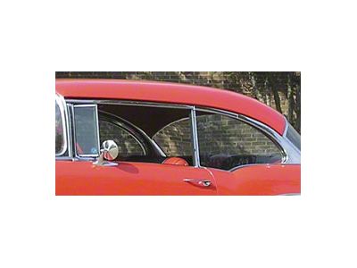 Chevy Vent Window, Installed In Frame, Clear, Hardtop & Nomad, Left, 1955-1957