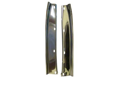 Chevy Windshield Pillar Moldings, Stainless Steel, Convertible, 1955-1957 (Bel Air Convertible)