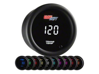 Digital Transmission Temperature Gauge; Black 10 Color (Universal; Some Adaptation May Be Required)