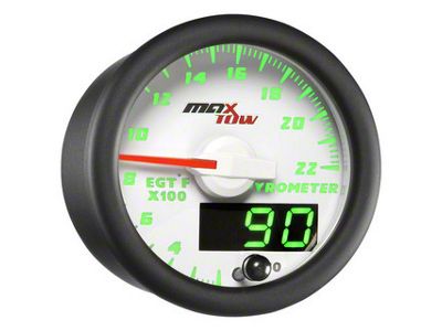 MaxTow 2200 Degree Exhaust Gas Temperature; White and Green (Universal; Some Adaptation May Be Required)