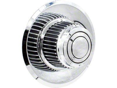 Ralley Wheel Derby Cap; Chrome (67-72 Blazer, C10, C20, Jimmy, K10, K20, Suburban)