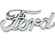 Chrome Die-Cast Ford Script, 3 Long x 1/2 High