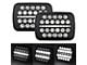 5x7 SLIM LINE Multi LED Projection Headlights; Black Housing; Clear Lens (78-83 Malibu)