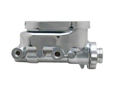 Flat Top Master Cylinder with 1-1/8-Inch Bore; Polished Aluminum (64-72 Chevelle; 64-67 Malibu)