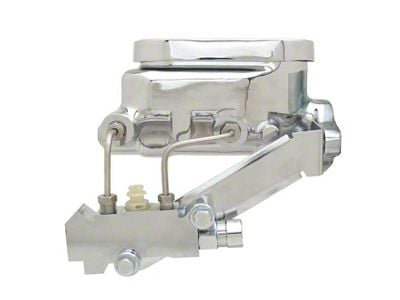 Flat Top Master Cylinder with Left Mount Disc/Disc Proportioning Valve; Chrome (64-72 Chevelle; 64-67 Malibu)