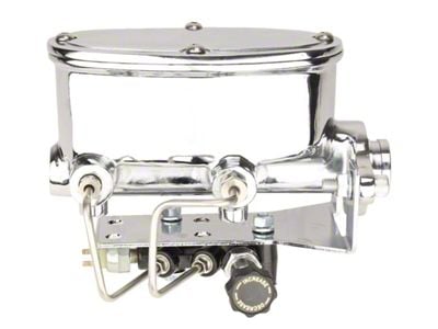 Oval Master Cylinder and Adjustable Proportioning Valve Kit; Chrome (64-72 Chevelle; 64-67 Malibu)