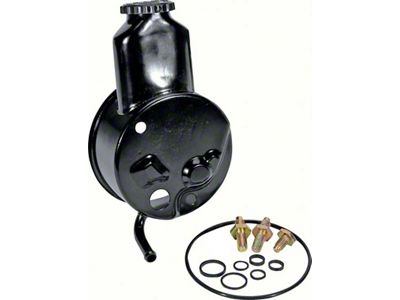 Power Steering Reservoir with Long Water Pump; Black (1969 Big Block V8 Chevelle)