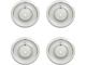 Rally Wheel Hub Cap Dish; Stainless Steel; Set of Four (1967 Chevelle)