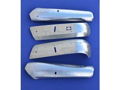 Classic Chevy Lower & Upper Seat Shells, With Tack Strip, 4-Piece Set, 2-Door Bench Seat, 1955-1956