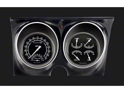 Classic Instruments Traditional Gauge Cluster Package; Black (67-68 Camaro)