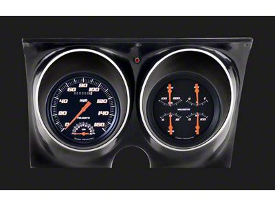 Classic Instruments Velocity Gauge Cluster Package; Black (67-68 Camaro)