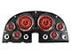 Classic Instruments Red Steelie Gauge Cluster Package with LS Sending Unit; Black (63-67 Corvette C2)