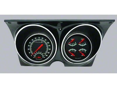 Classic Instruments G-Stock Gauge Cluster Package; Black (67-68 Firebird)