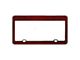 Cobra-Tek License Plate Frame; Red Carbon Fiber (Universal; Some Adaptation May Be Required)