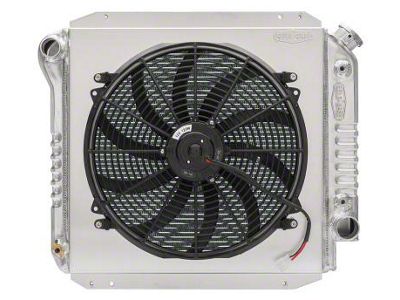 COLD-CASE Radiators Aluminum Performance Radiator with 16-Inch Fan (66-77 Bronco w/ Automatic Transmission)