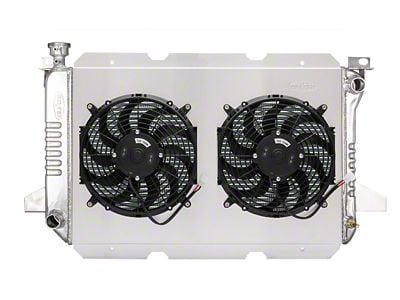 COLD-CASE Radiators Aluminum Performance Radiator with Dual 12-Inch Fans (85-96 Bronco w/ Coyote Swap)