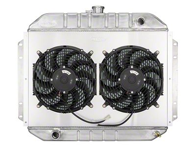 COLD-CASE Radiators Aluminum Performance Radiator with Dual 12-Inch Fans (61-64 F-100 w/ Coyote Swap)