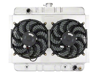 COLD-CASE Radiators Aluminum Performance Radiator with Dual 12-Inch Fans (62-67 Chevy II w/ Automatic Transmission)