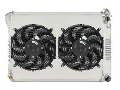 COLD-CASE Radiators Aluminum Performance Radiator with Dual 12-Inch Fans (68-79 Chevy II, Nova w/ Manual Transmission & LS Swap)