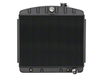 COLD-CASE Radiators Black Night Rider Series Performance Radiator (55-57 V8 150, 210, Bel Air, Nomad w/ Automatic Transmission)